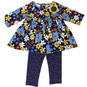 Marmellata Navy Blue Floral 2PC Set, NWT!!